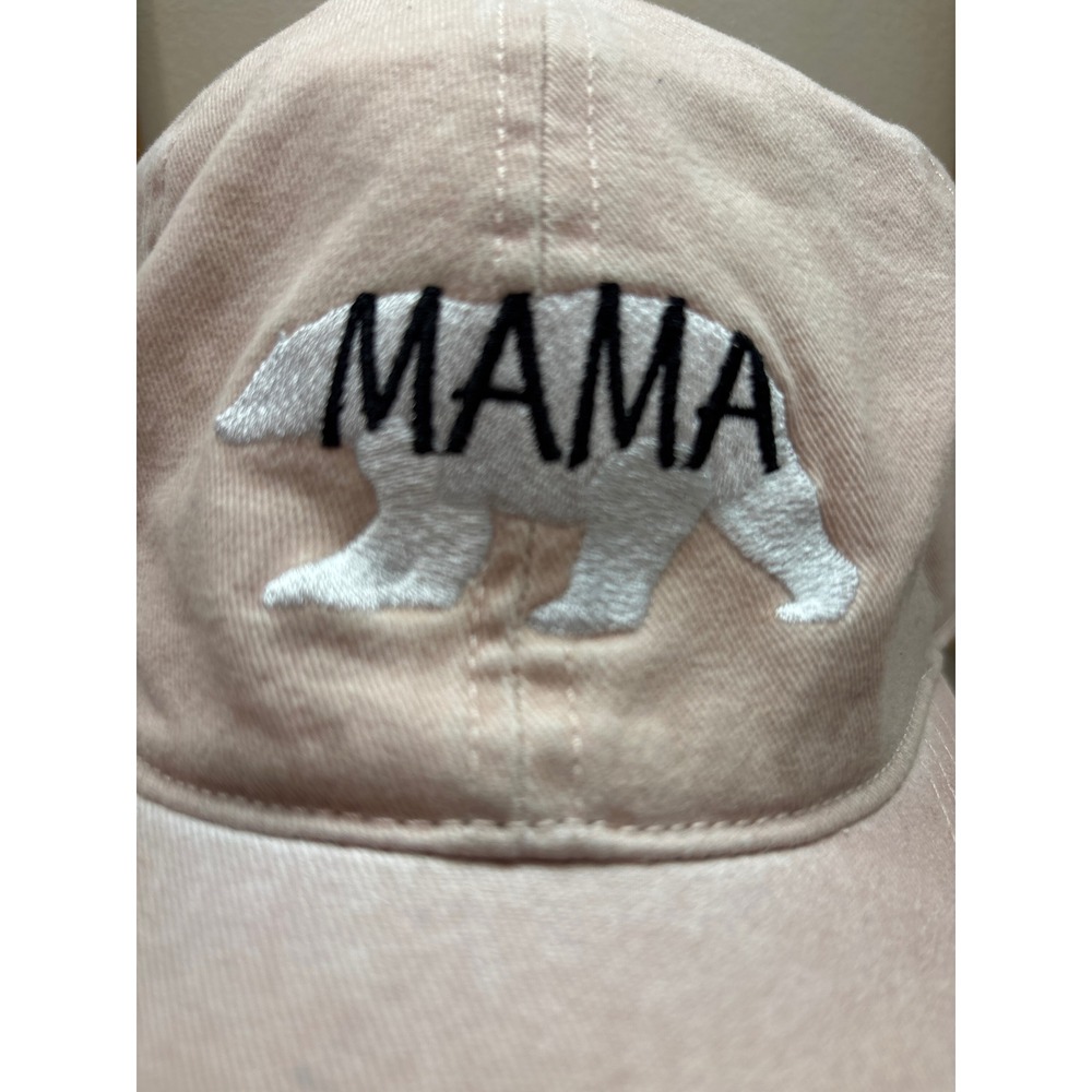 David‎ and Young Mama Bear Embroidered Baseball Cap Pink Cotton One Size, Gift - Picture 2 of 6